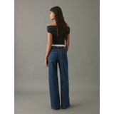 MANGO TEEN - Wide Leg Jeans - Medium Blue Denim