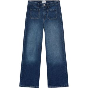 MANGO TEEN - Wide Leg Jeans - Medium Blue Denim