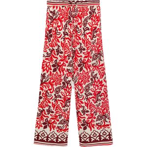 MANGO - JULIA - Broek - Rood - Wide Leg - Mid Waist