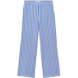 Mango - Wide Leg Regular Waist Broek - Blauw