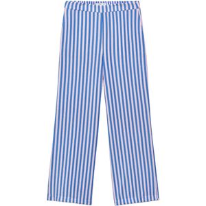 Mango - Wide Leg Regular Waist Broek - Blauw