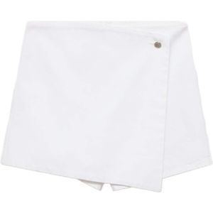 MANGO - Wikkelrok - Wit - Gevoerde Zoom/Rand - Katoen