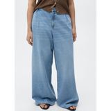 MANGO - ONA - Jeans - Blauw Denim - High Waist - Wide Leg