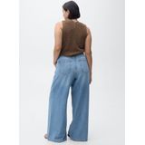MANGO - ONA - Jeans - Blauw Denim - High Waist - Wide Leg