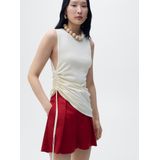 MANGO - Max - Bandplooibroek - Donkerrood - High Waist