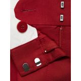 MANGO - Max - Bandplooibroek - Donkerrood - High Waist