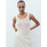 MANGO Gebreide top 'GONZALO'  offwhite