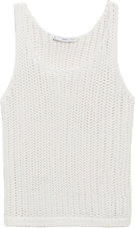 MANGO Gebreide top 'GONZALO'  offwhite