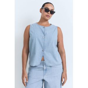MANGO Blouse 'VIONET'  blauw denim