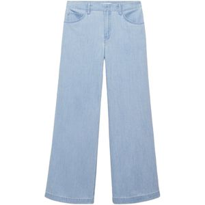 MANGO - VIONET - Jeans - Blauw Denim - Loosefit - Mid Waist