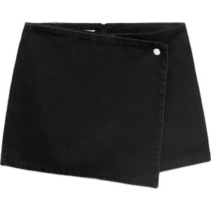 MANGO - Rok - Zwart - Denim - Wickelrock