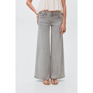 MANGO TEEN low waist wide leg jeans grey denim