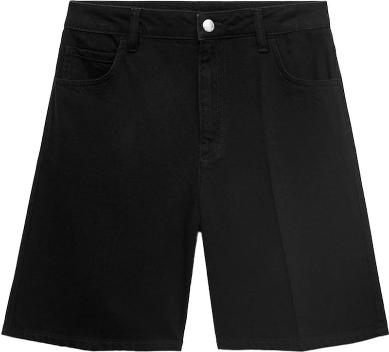 MANGO - CAMILLA - Jeans - Zwart - Loosefit - High Waist