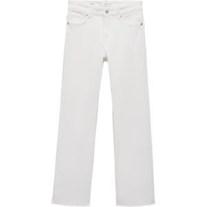 MANGO - SIENNA - Capri Broeken - Wit - 7/8 Lengte - Regular Pasvorm