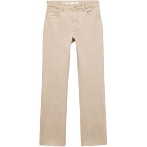 MANGO - SIENNA - Jeans - Beige - Regular Fit - Mid Waist