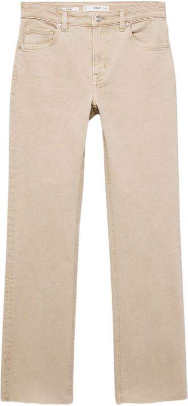 MANGO - SIENNA - Jeans - Beige - Regular Fit - Mid Waist