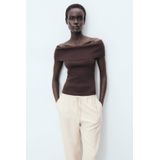 MANGO Broek 'FLUIDO'  lichtbeige