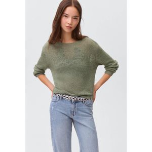 MANGO TEEN - Fijn Gebreide Trui - Lichtkaki