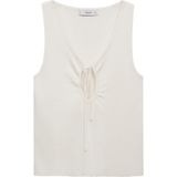MANGO Gebreide top 'FORAT'  ecru