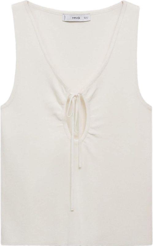 MANGO Gebreide top 'FORAT'  ecru