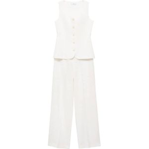 Mango - Jumpsuit - Ecru - 100% Linnen