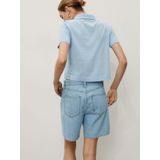 Mango - Denim Wide Leg Regular Waist Short - Lichtblauw - Jeans