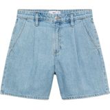 Mango - Denim Wide Leg Regular Waist Short - Lichtblauw - Jeans