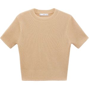 MANGO - ROMEO - Trui - Greige - Slanke Pasvorm - Kwartmouw