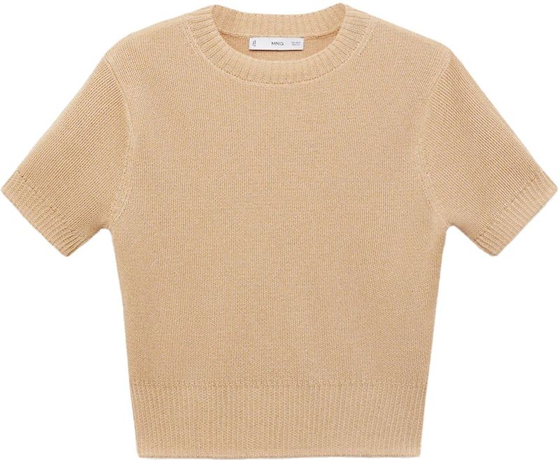 MANGO - ROMEO - Trui - Greige - Slanke Pasvorm - Kwartmouw