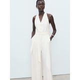 Mango - Jumpsuit - Crème - Regular Fit