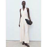 Mango - Jumpsuit - Crème - Regular Fit