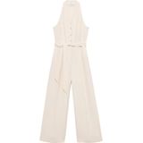 Mango - Jumpsuit - Crème - Regular Fit