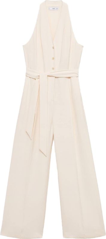 Mango - Jumpsuit - Crème - Regular Fit