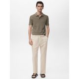 MANGO MAN - Romelino - Bandplooibroek - Beige - Regular Fit