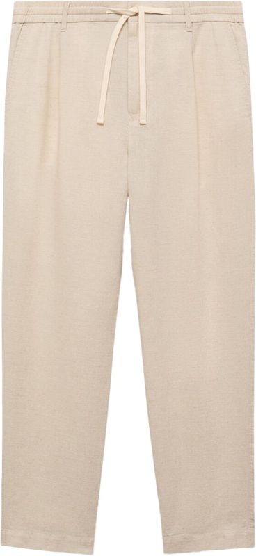 MANGO MAN - Romelino - Bandplooibroek - Beige - Regular Fit