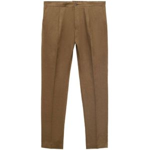 Mango Man - SALERNO - Pantalon - Kaki - 100% Linnen - Slim Fit