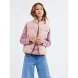 Mango Kids - Bodywarmer - Roze - Mouwloos - Opstaande Kraag