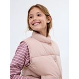 Mango Kids - Bodywarmer - Roze - Mouwloos - Opstaande Kraag