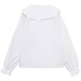 Mango Kids - Top - Katoen - Met Ruches - Peter Pan-kraag
