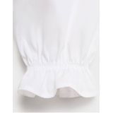 Mango Kids - Top - Katoen - Met Ruches - Peter Pan-kraag