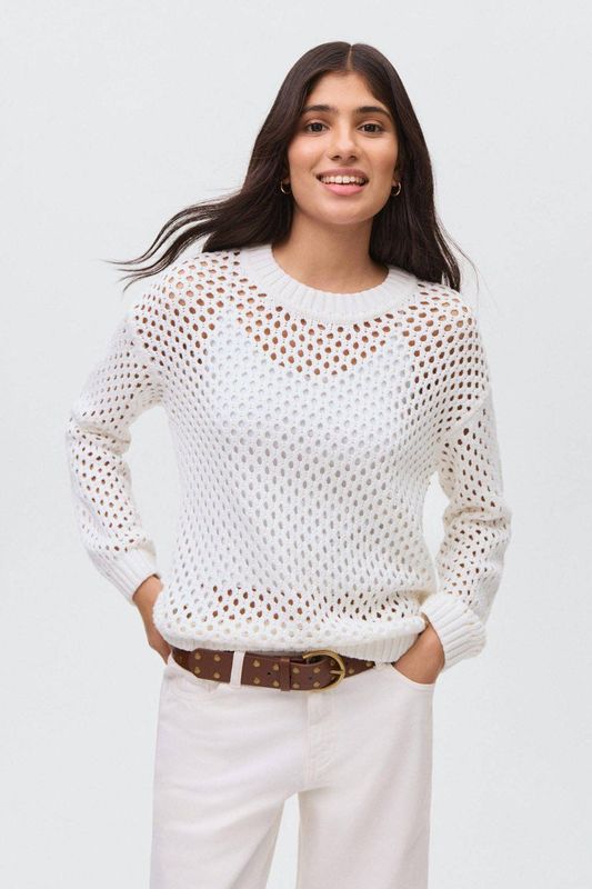 MANGO TEEN - Gebreide Trui - Wit