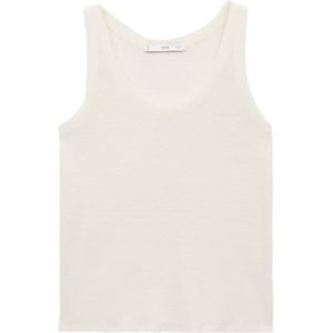 MANGO Gebreide top 'LINI'  ecru