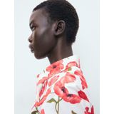 MANGO - POLA - Blouse - Donkergroen / Rood / Lichtrood / Wit