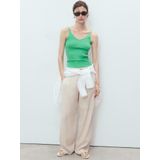 MANGO - GYM - Top - Lichtgroen - Mouwloos - Slanke Pasvorm