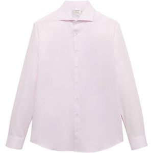 Mango Man - Overhemd - Lichtroze - Slim Fit - Lange Mouwen