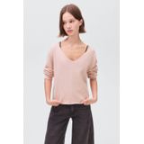 MANGO TEEN - Trui - Zacht Katoen en Acryl - Lange Mouwen - V-hals