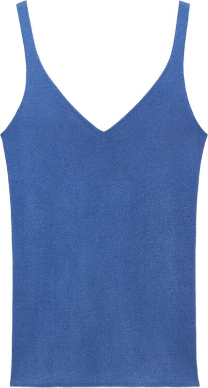 MANGO - GYM - Top - Blauw - Mouwloos - Slanke Pasvorm