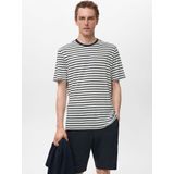 MANGO MAN - LIMAR - T-shirt - Navy - Gestreept