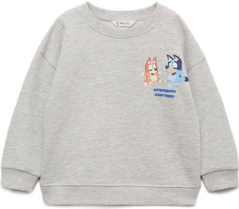 Mango Kids Bluey sweater grijs