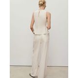 Mango - Denim Wide Leg - Broek - Ecru